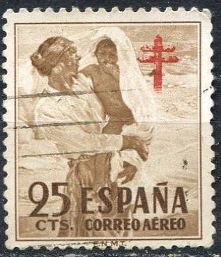 z vendido España 1951 1105 Sello º Pro tuberculosos Sorolla Timbre Espagne Spain Spagna Espana Spanje Spanien Yv825 